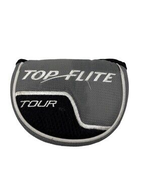 Top Flite Tour True Roll Technology Mallet Putter Headcover Black Grey